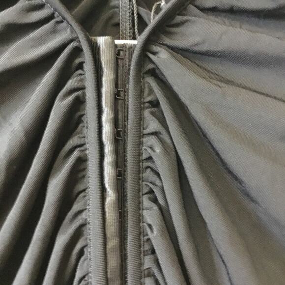 MNG Black Long Sleeve Sheer V-Neck Top - Picture 8 of 8